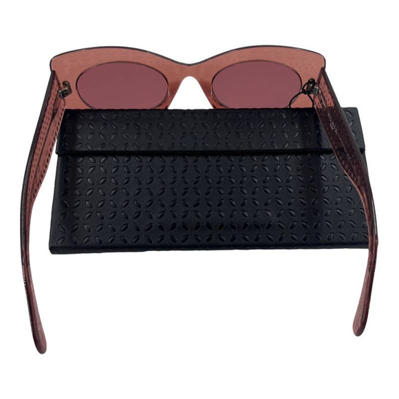 ALAÏA Italy Sunglasses Soft Round Studded Oval Neutral Pink Tinted Women's $895 - Picture 6 of 10